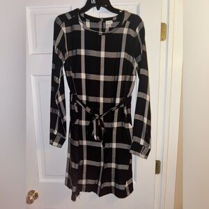 Stylish Black and White Plaid Dress